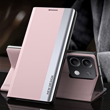 SKALO Xiaomi Redmi Note 13 Pro 5G Ultraslim PU nahkakotelo - Pinkki