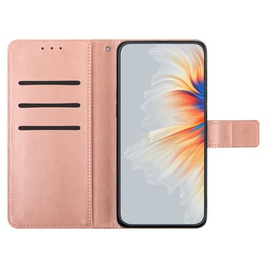 SKALO Xiaomi Redmi Note 13 Pro 5G Mandala lompakkokotelo - Ruusukulta