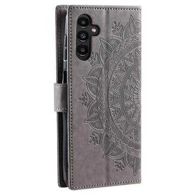 SKALO Samsung A15 4G Mandala lompakkokotelo - Harmaa