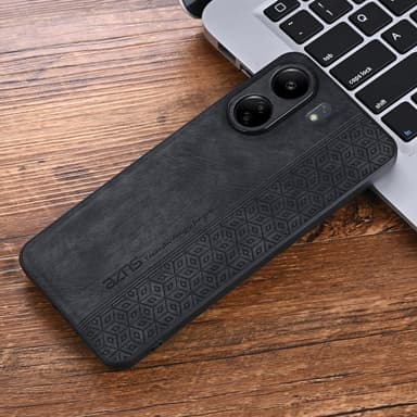 SKALO Xiaomi Redmi 13C 4G AZNS PU-nahka suojakuori - Musta
