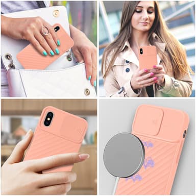 iPhone XR Suojakuori Kotelo (Vaaleanpunainen)