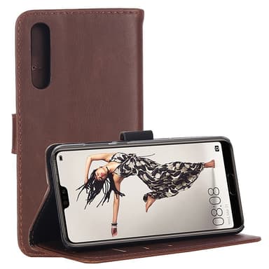 Retro lompakkoteline Huawei P20 Prolle - Kahvi