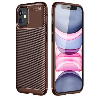 Carbon silikoni kuori Apple iPhone 12 Mini (5.4")  - ruskea