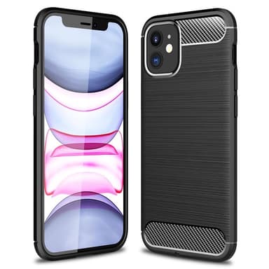 Harjattu TPU kuori Apple iPhone 12 mini (5.4 ")  - musta