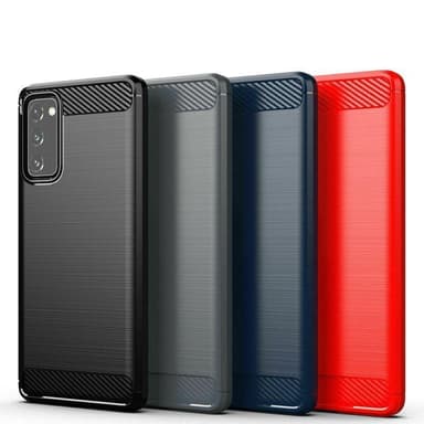 SKALO Samsung S20 FE Armor Carbon Iskunkestävä TPU suojakuori - Sininen