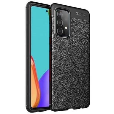 Nahkakuvioitu TPU kuori Samsung Galaxy A52 5G  - musta