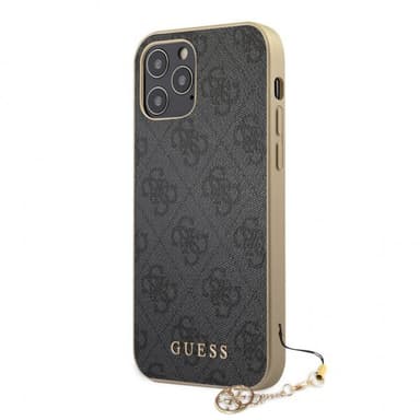 Guess iPhone 12/iPhone 12 Pro Suojakuori 4G Charms Harmaa