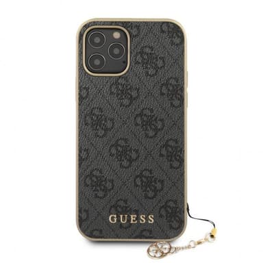Guess iPhone 12/iPhone 12 Pro Suojakuori 4G Charms Harmaa