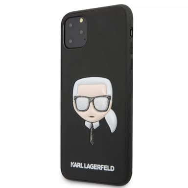 Karl Lagerfeld iPhone 11 Pro Max Kuori Iconic Kimallus Cover Instansad Musta