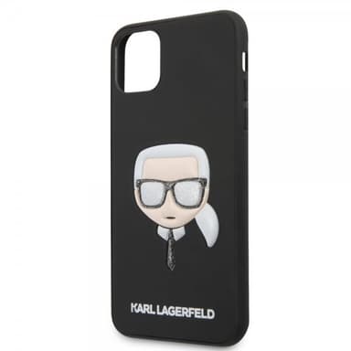 Karl Lagerfeld iPhone 11 Pro Max Kuori Iconic Kimallus Cover Instansad Musta