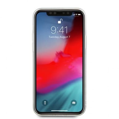 Guess iPhone 12 Pro Max Suojakuori Liquid Glitter Vaaleanpunainen
