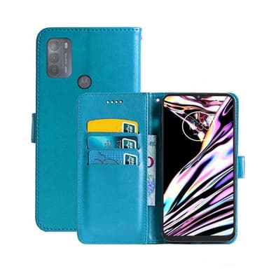 Lompakkokotelo 3-kortti Motorola Moto G50  - Vaaleansininen