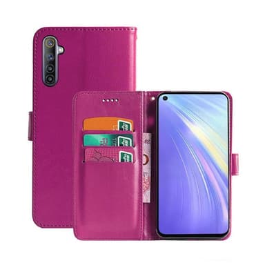 Lompakkokotelo 3-kortti Realme 6  - pinkki