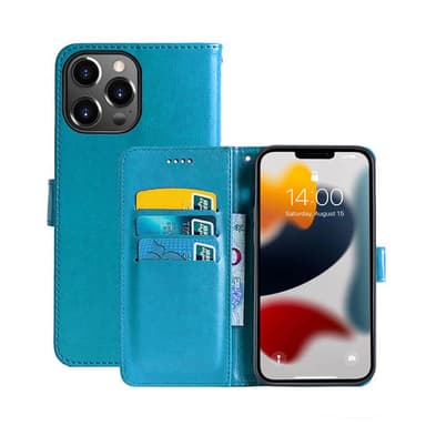 Apple iPhone 13 Pro Lompakkokotelo 3-kortti  - Vaaleansininen
