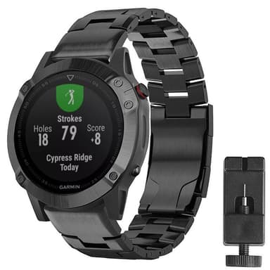 Rannekoru titaani Garmin Fenix 5 - Musta