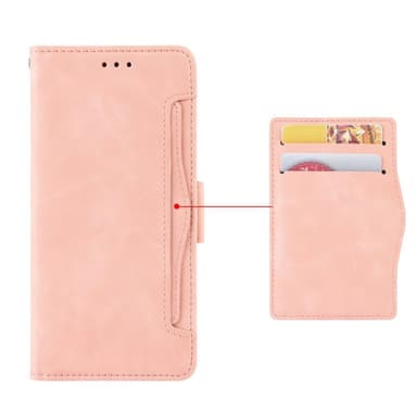 SKALO Moto G20/G30 6-lokeroa Lompakkokotelo - Pinkki