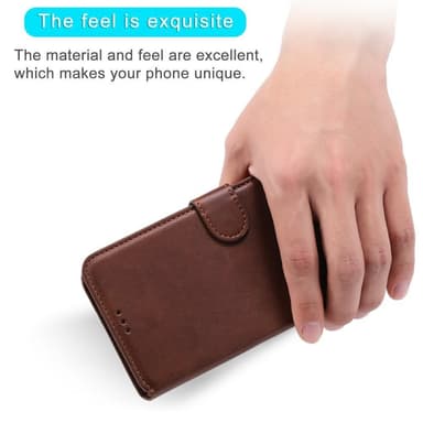 SKALO Samsung A22 4G Classic Lompakkokotelo - Ruskea