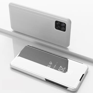 SKALO Samsung A22 5G Clear View Mirror Lompakko - Hopea