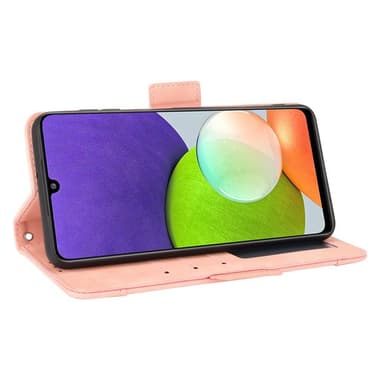 SKALO Samsung A22 4G 6-lokeroa Lompakkokotelo - Pinkki