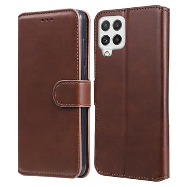 SKALO Samsung A22 4G Classic Lompakkokotelo - Ruskea