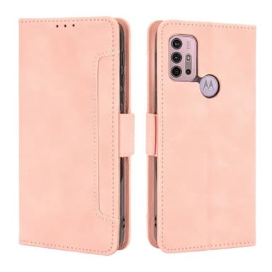 SKALO Moto G20/G30 6-lokeroa Lompakkokotelo - Pinkki