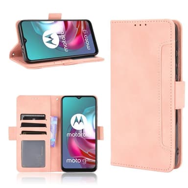SKALO Moto G20/G30 6-lokeroa Lompakkokotelo - Pinkki