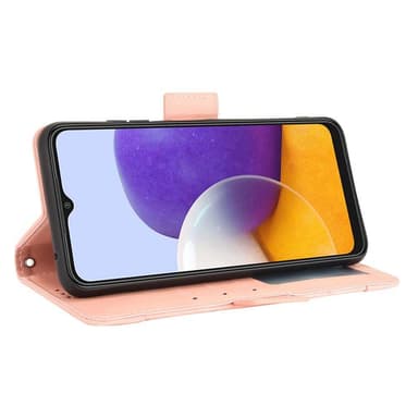 SKALO Samsung A22 5G 6-lokeroa Lompakkokotelo - Pinkki