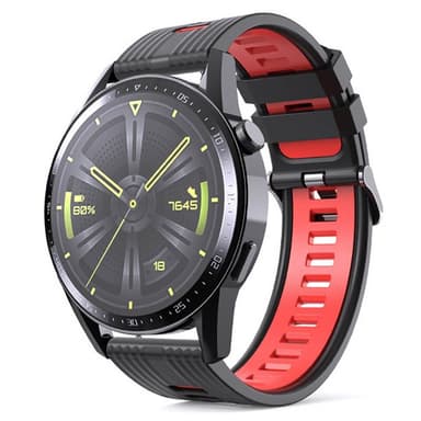Twin RIB Rannekoru Huawei Watch GT3 (46mm) - Musta/punainen