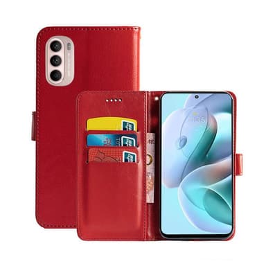 Lompakkokotelo 3-kortti Motorola Moto G41  - punainen
