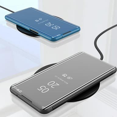 SKALO Samsung A02s / A03s Clear View Mirror Lompakko - Kulta