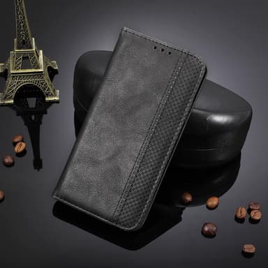 Wallet Stand Flip -puhelinkotelo Motorola Edge 20: lle - musta