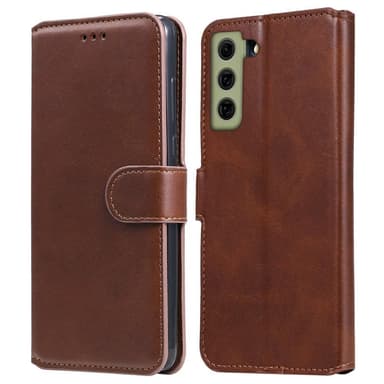 SKALO Samsung S21 FE Classic Lompakkokotelo - Ruskea