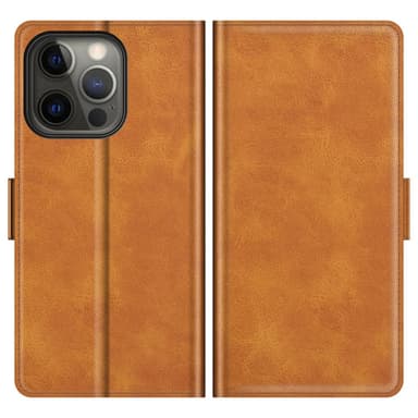 SKALO iPhone 13 Pro Max Premium Wallet Lompakkokotelo - Vaaleanruskea