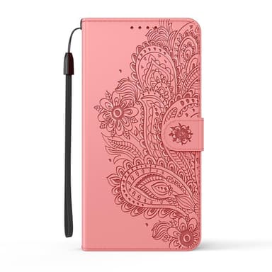 SKALO iPhone 13 Pro Max Mandala lompakkokotelo - Vaaleanpunainen