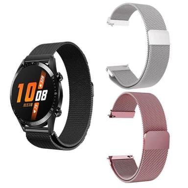 SKALO Milanese Loop to Huawei Watch GT2 PRO - Pinkki