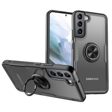 Samsung Galaxy S22+ Sormirengas Sivutuen Hybridikotelo - Musta