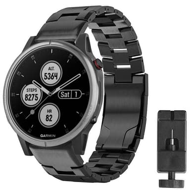 Rannekoru titaani Garmin Fenix 7S - Musta