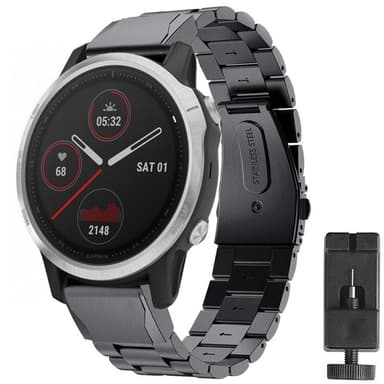 Rannekoru ruostumatonta terästä Garmin Fenix 7S - musta