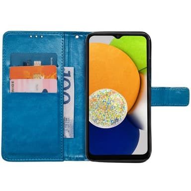 Lompakkokotelo 3-kortti Samsung Galaxy A03s - Vaaleansininen