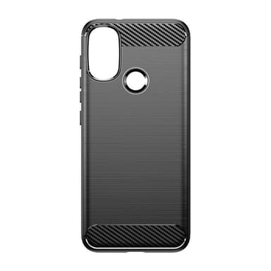 SKALO Moto E20/E30/E40 Armor Carbon Iskunkestävä TPU suojakuori - Sininen