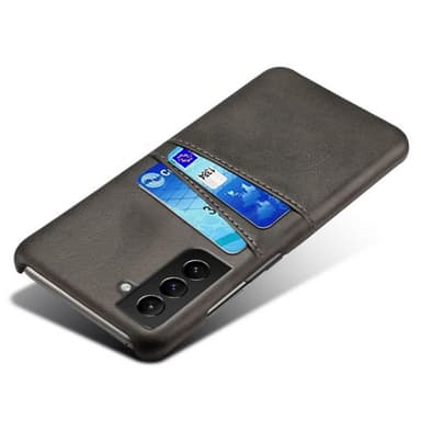 SKALO Samsung S22+ PU-nahkainen Korttikotelo - Musta - Musta