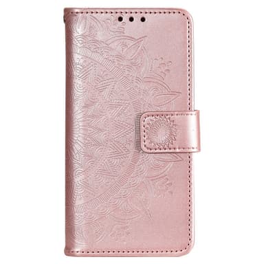 SKALO Samsung S22 Mandala lompakkokotelo - Ruusukulta