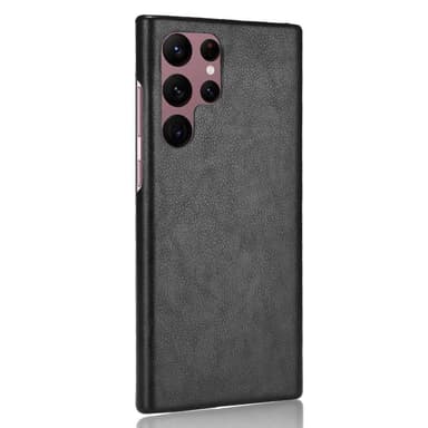 SKALO Samsung S22 Ultra PU-nahkainen Suojakuori - Musta