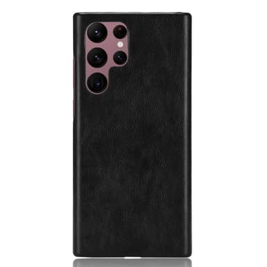SKALO Samsung S22 Ultra PU-nahkainen Suojakuori - Musta