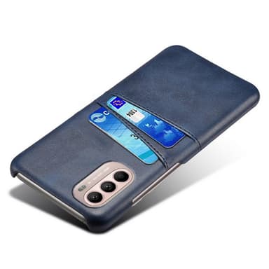 SKALO Moto G31 / G41 PU-nahkainen Korttikotelo - Sininen