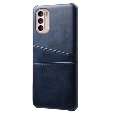 SKALO Moto G31 / G41 PU-nahkainen Korttikotelo - Sininen