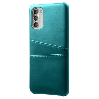 SKALO Moto G51 PU-nahkainen Korttikotelo - Turkoosi