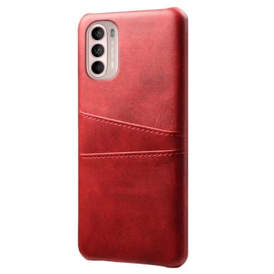 SKALO Moto G31 / G41 PU-nahkainen Korttikotelo - Punainen