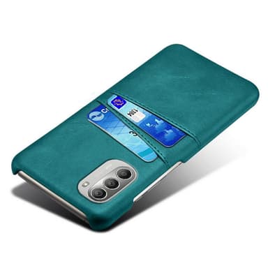 SKALO Moto G51 PU-nahkainen Korttikotelo - Turkoosi