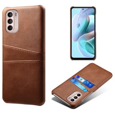 SKALO Moto G31 / G41 PU-nahkainen Korttikotelo - Ruskea